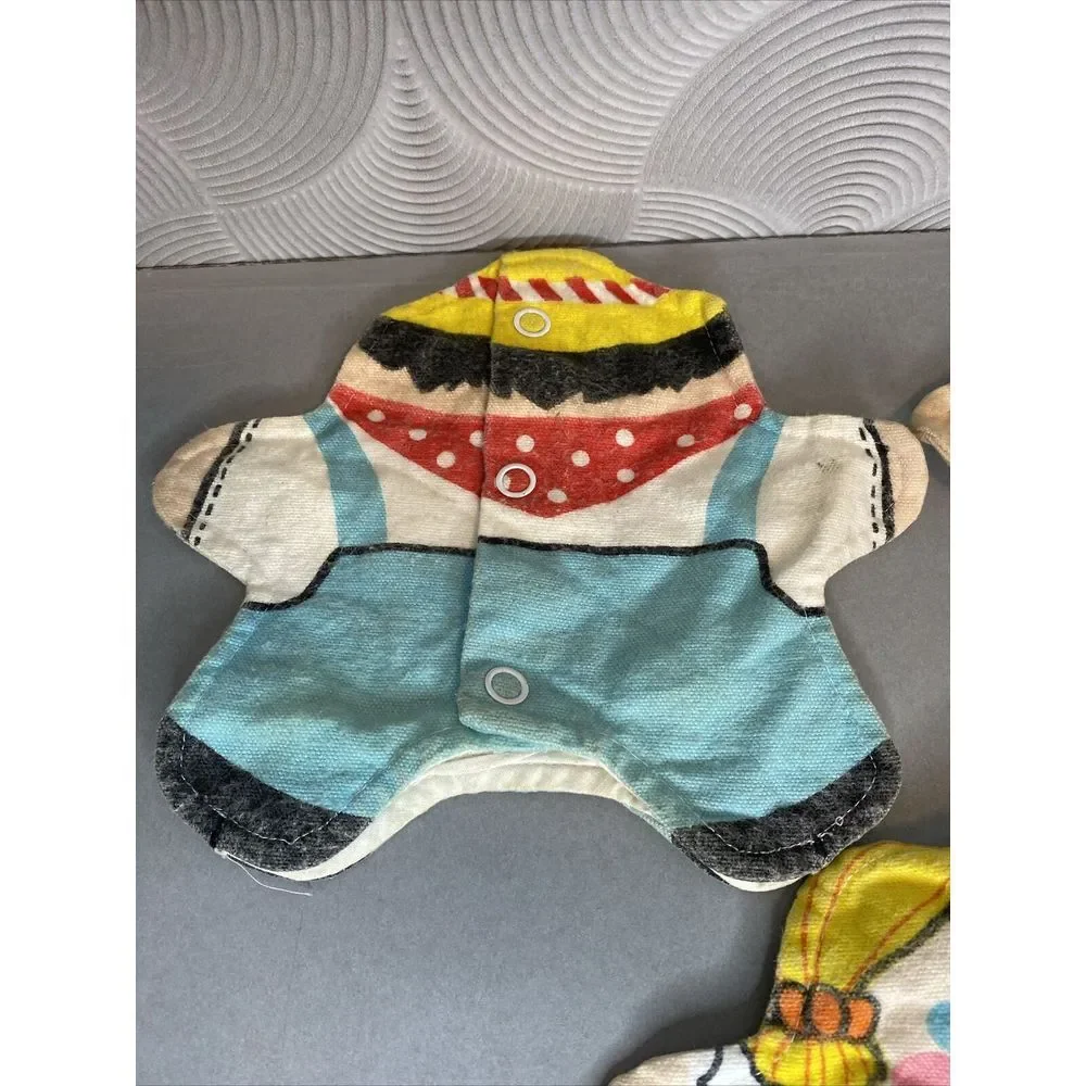 Vintage‎ 1970's Fisher Price Stuffins Family Learning Puppets Dad Mom Sister